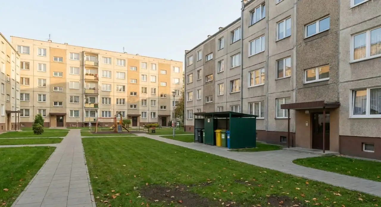 Osiedle po sprzątaniu w Łodzi